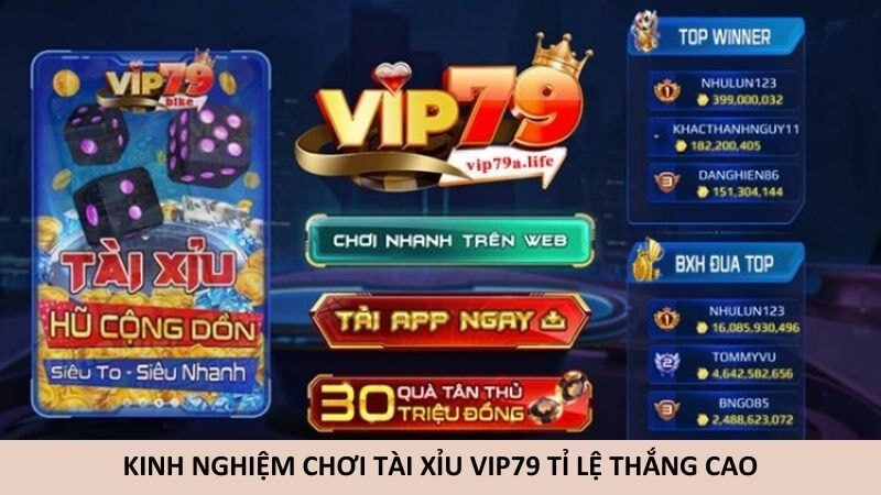 Bỏ túi mẹo chơi tài xỉu tại VIP79 giúp tăng tỷ lệ thắng và kiểm soát vốn hiệu quả.